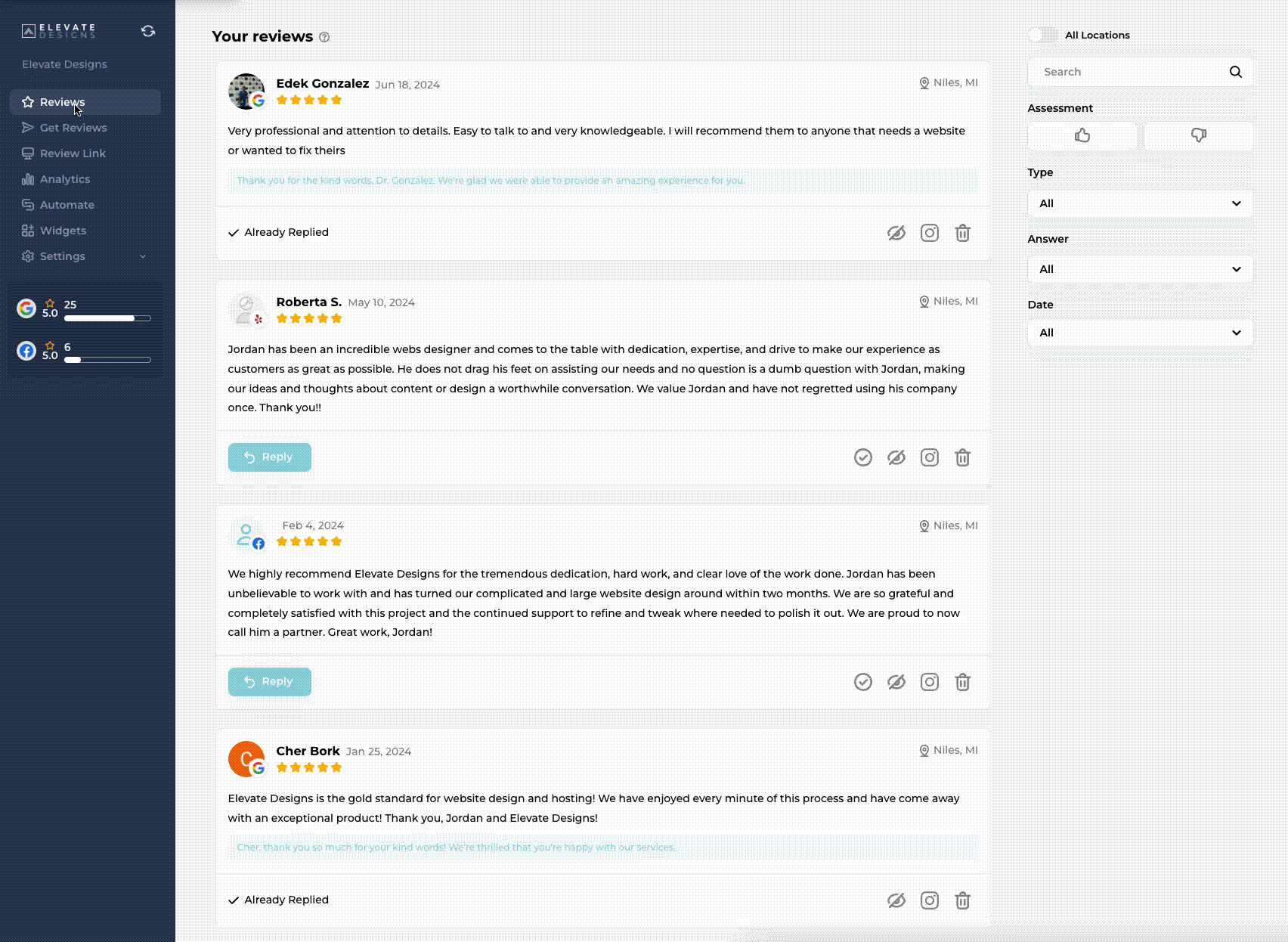 Elevate Reviews Demo